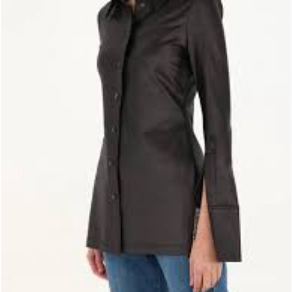 ‼️🤩WOW Alexander Wang crystal-embellished split-cuff BEAUTIFUL STUNNING top‼️ - Picture 5 of 9